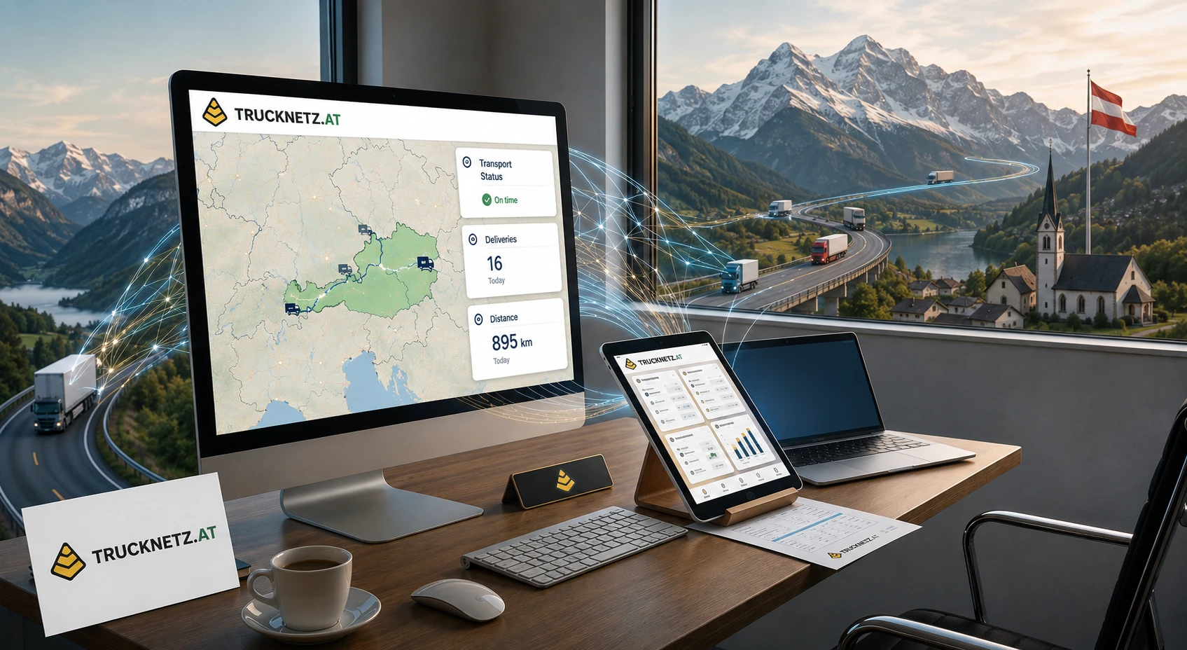 TruckNetz.AT – panou logistică camioane și urmărire în timp real